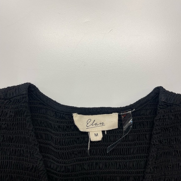 Elan Beeezy in Black Ruffle Smocked Tier Mini Dress sz MEDIUM - Picture 6 of 7